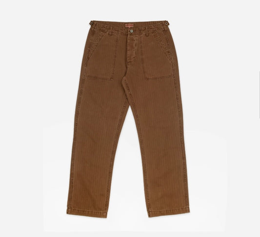 Dubbleware Herringbone Fatigue pants - brown