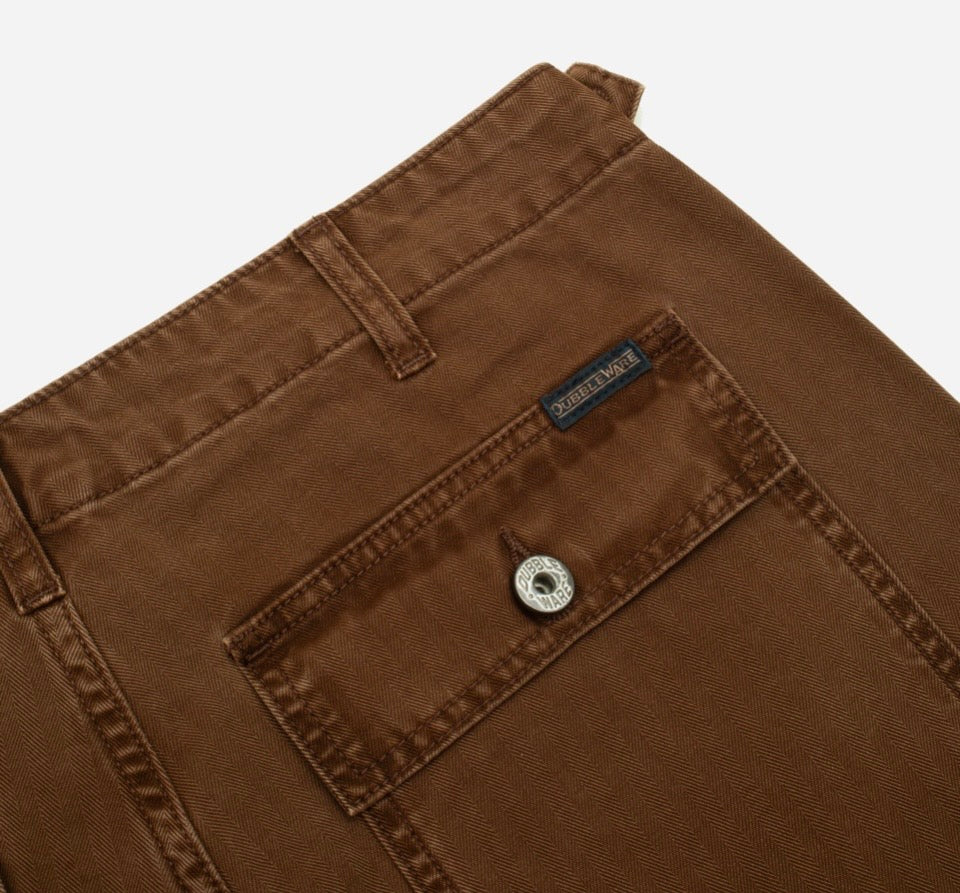 Dubbleware Herringbone Fatigue pants - brown