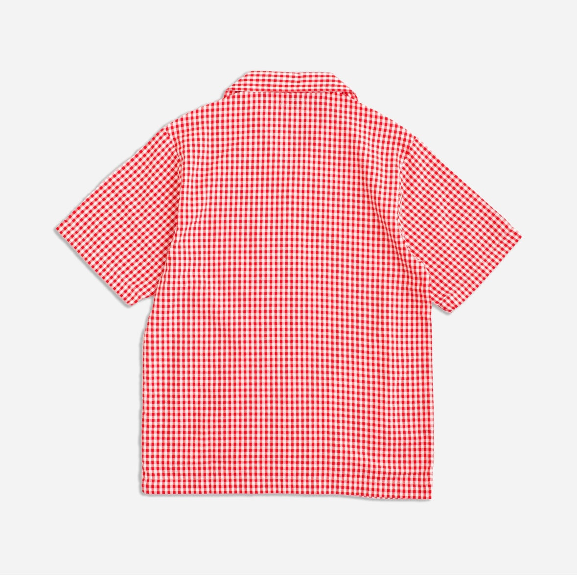 Dubbleware Quincy Seersucker Camp Shirt - Red Check