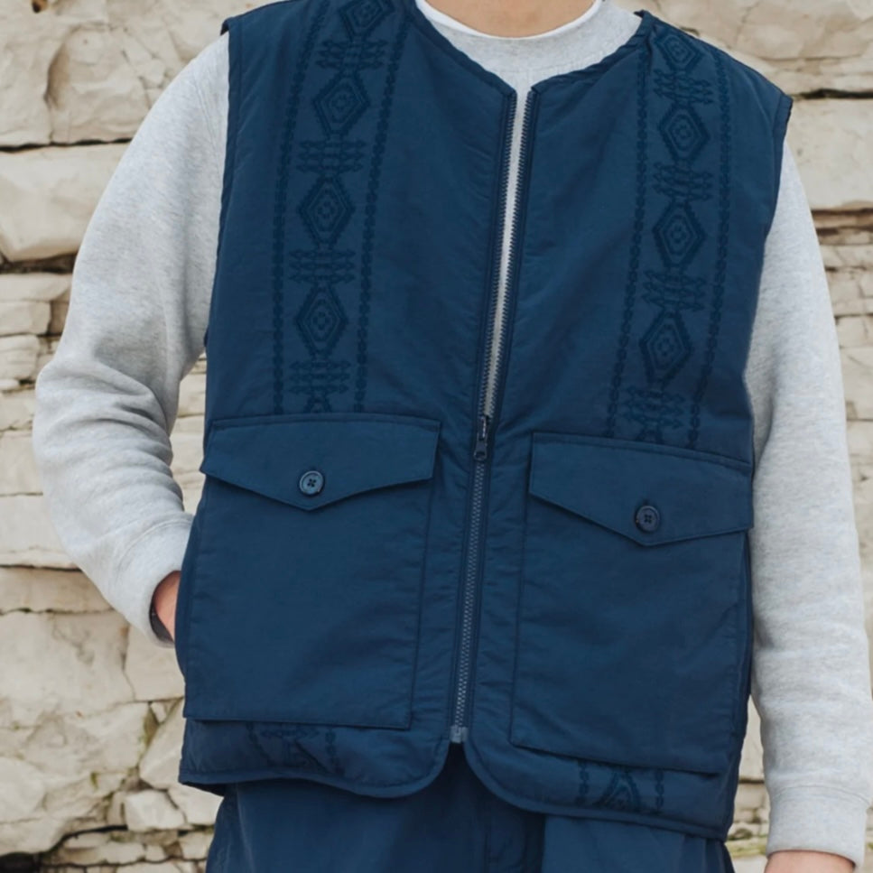 Pendleton Reversible Parachute Liner Vest - Navy