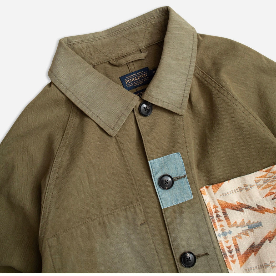 Pendleton Patchwork chore Jacket Olive