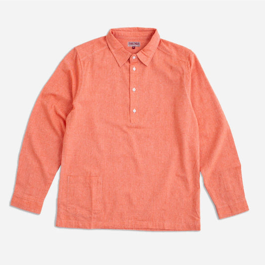 Dubbleware Chambray Pullover Shirt - Red