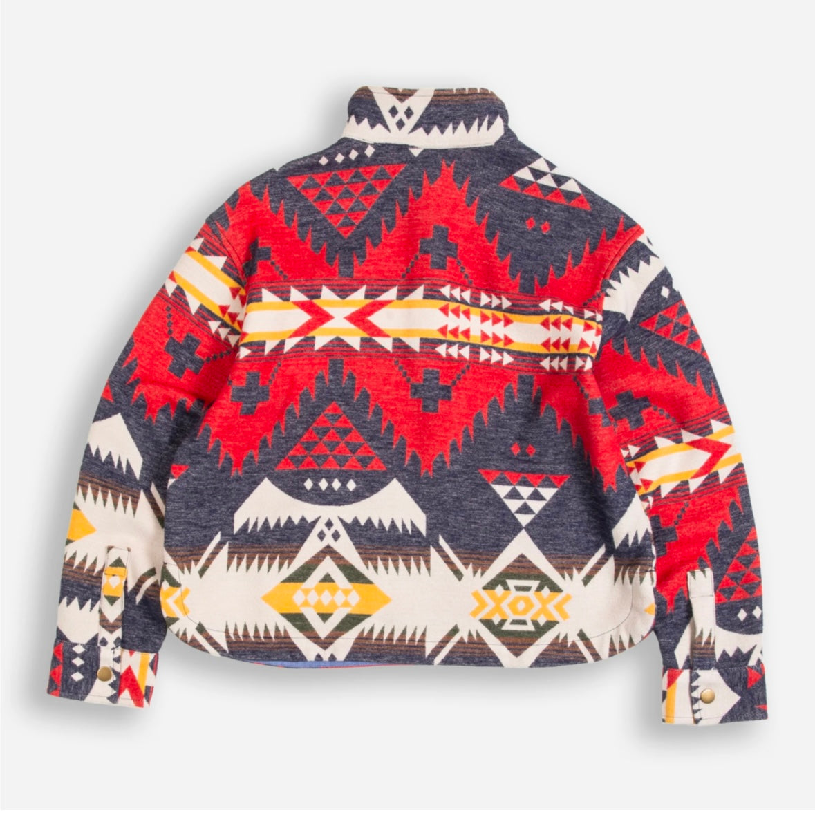 Pendleton Women’s Half Zip Chamois Pullover - Nehalem Navy/Red