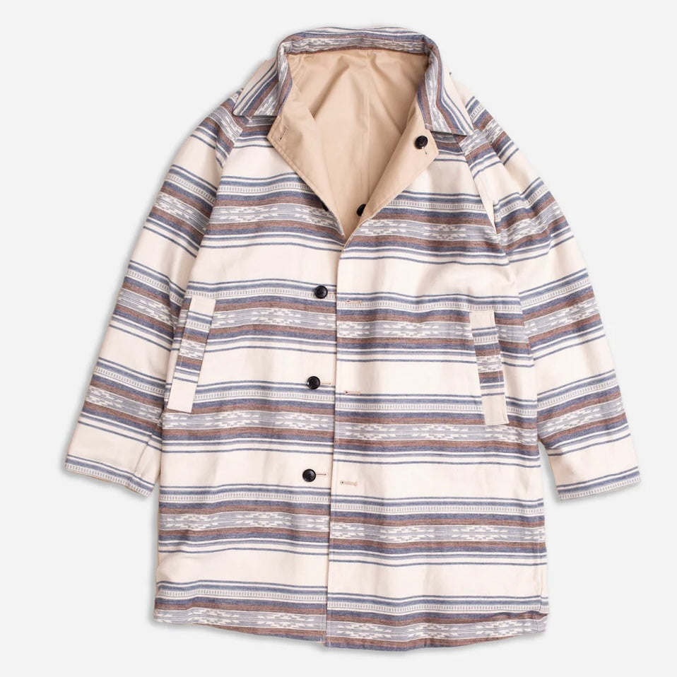 Pendleton ReversibleBalmacaan Trench Coat - Saltillo Stripe