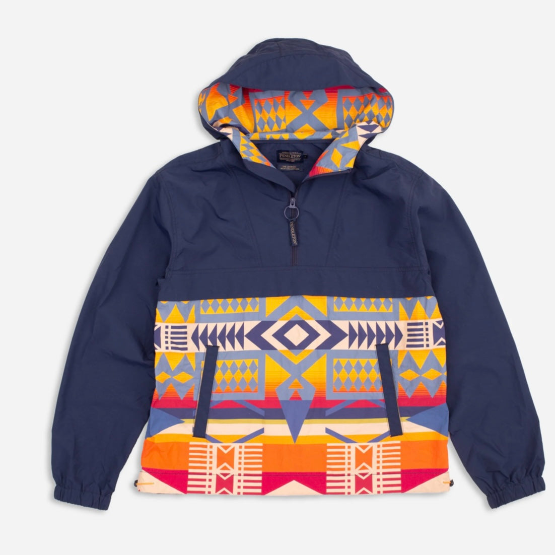 Pendleton Popover Anorak- Navy/Fire Legend