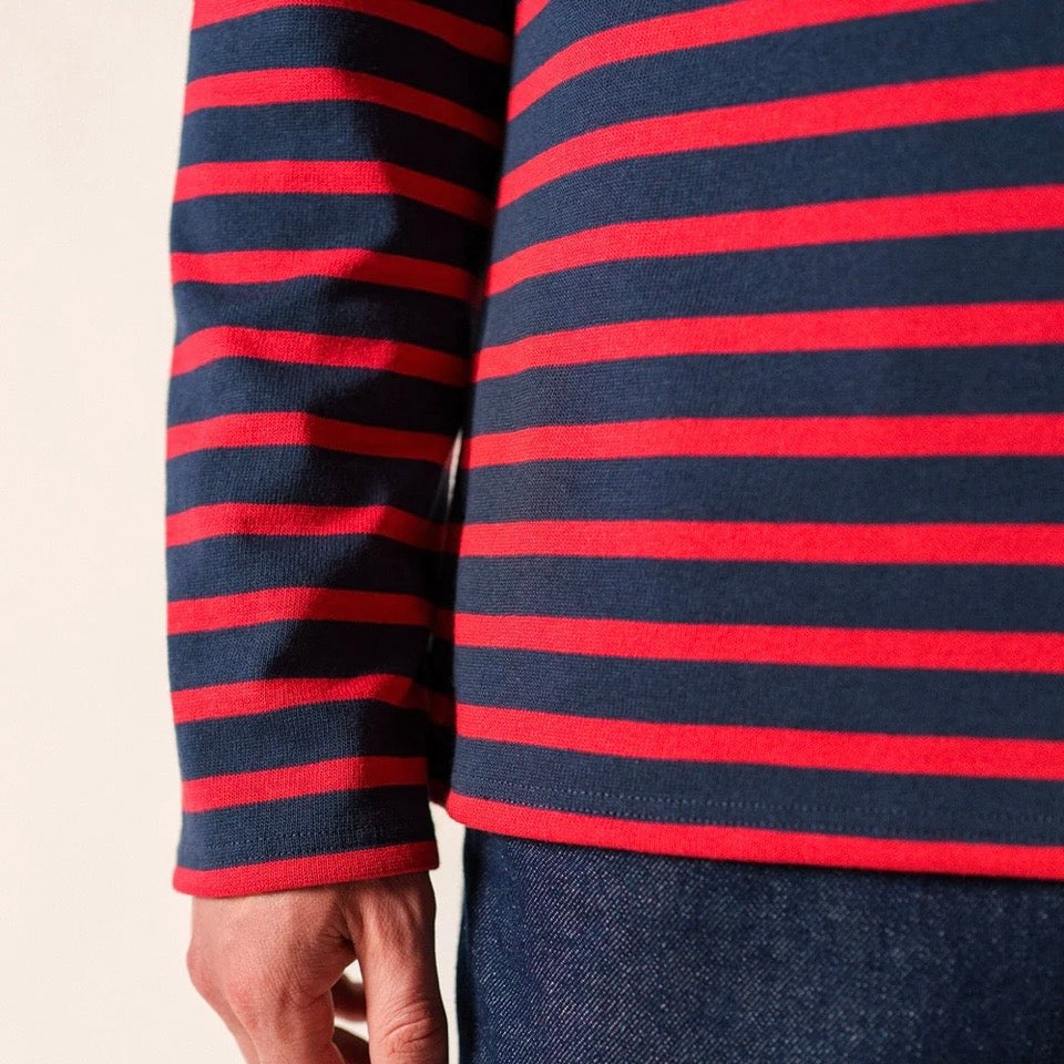 Saint James Meridian Breton Striped top Marine/Tulipe