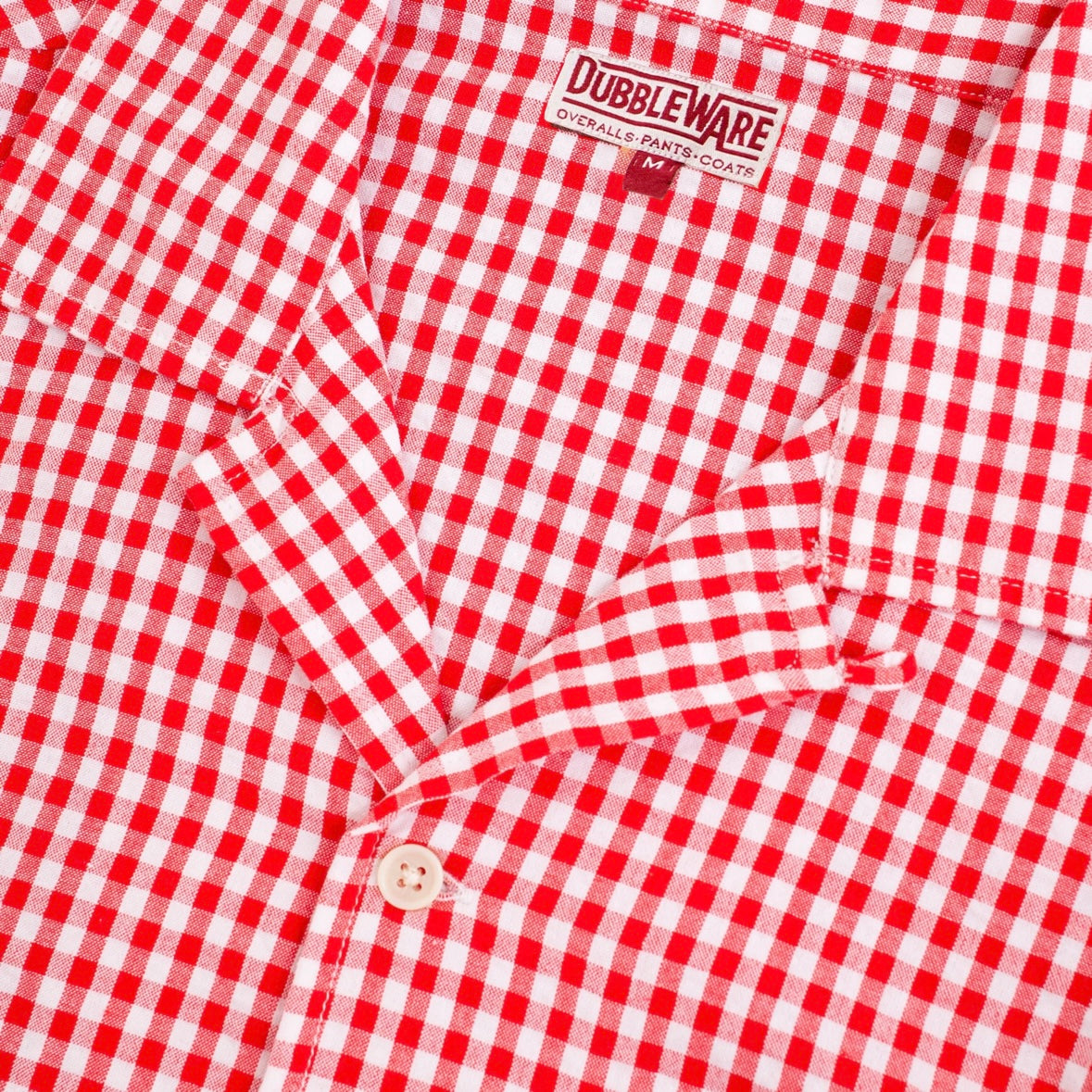 Dubbleware Quincy Seersucker Camp Shirt - Red Check