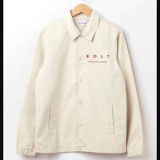 BOLT x Mc Overalls Fitted Coach Jacket (Oatmeal)
