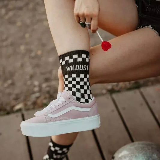 Wildust Sisters checkerboard socks