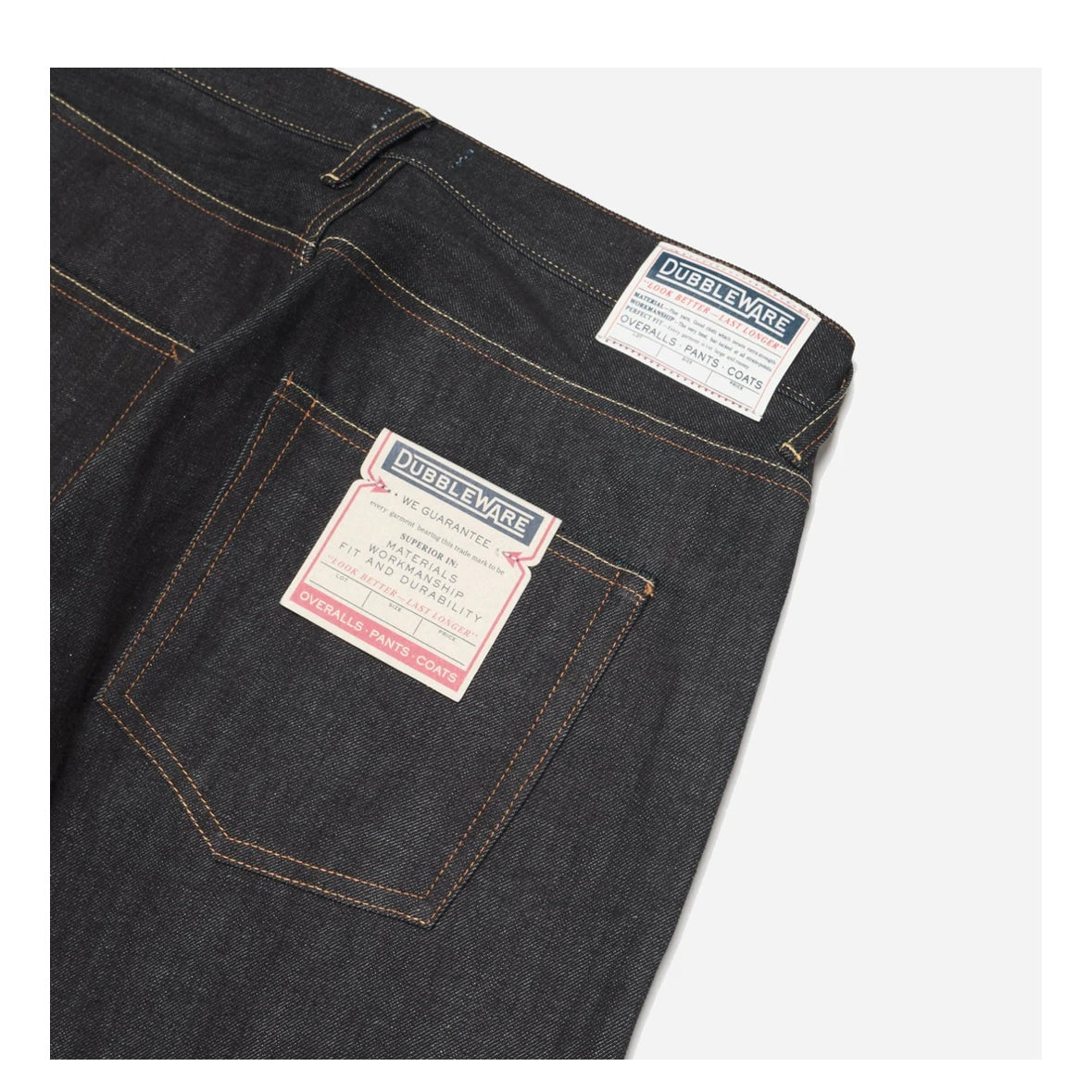 Dubbleware Made in Italy Carver Selvedge Jeans-Raw Indigo, Fulmine Yarm, Heritage Menswear North Yorkshire