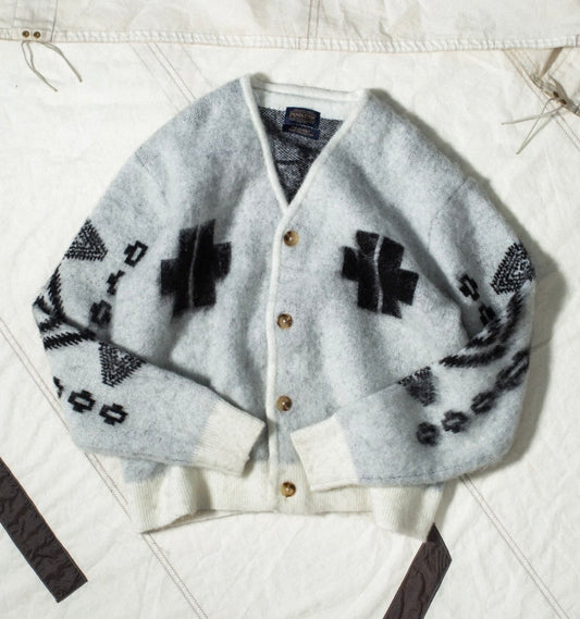 Pendleton Mohair cardigan - Los Ojos white