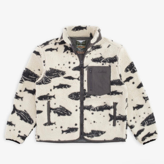 Pendleton jacquard fleece - salmon falls white