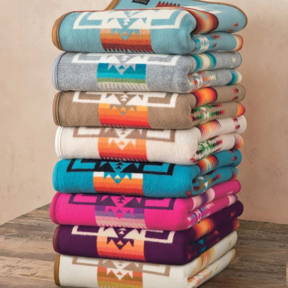 Pendleton Jacquard Blanket Chief Joseph - Turquoise