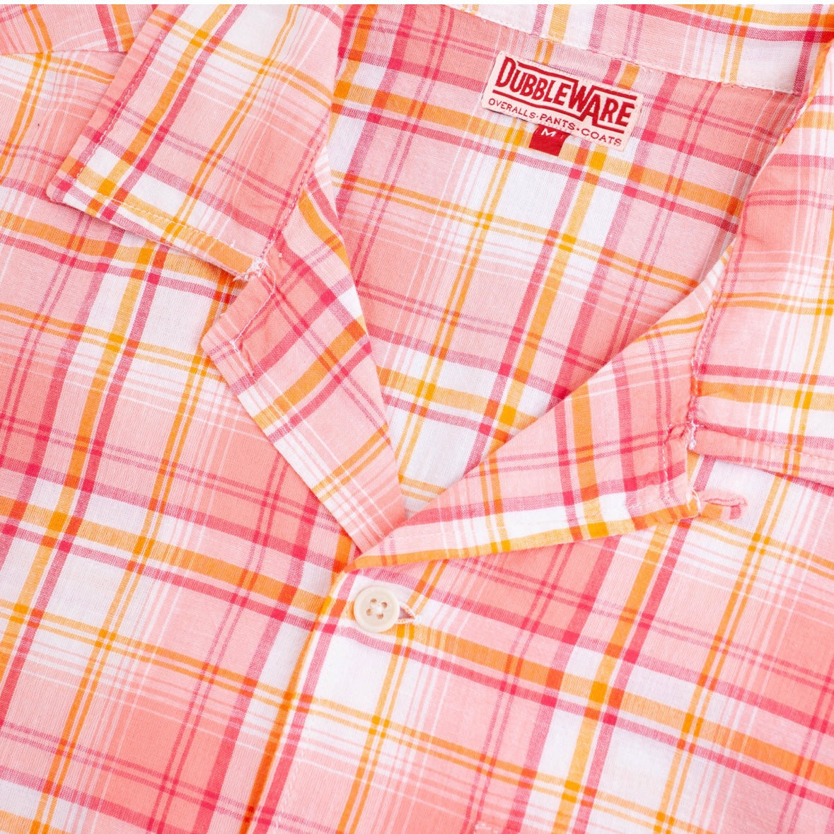 Dubbleware Quincy Madras shirt Pink/Orange Check