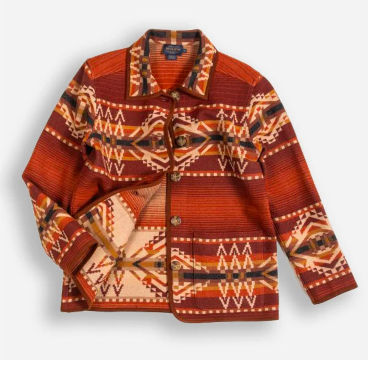 Pendleton women’s Reversible Wool Coat-copper Beacon Rock