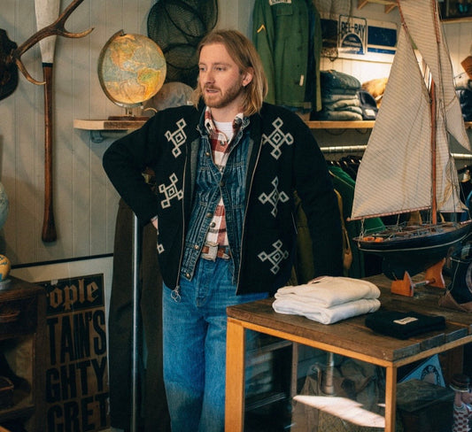 Pendleton Jacquard Motif Zip up Cardigan