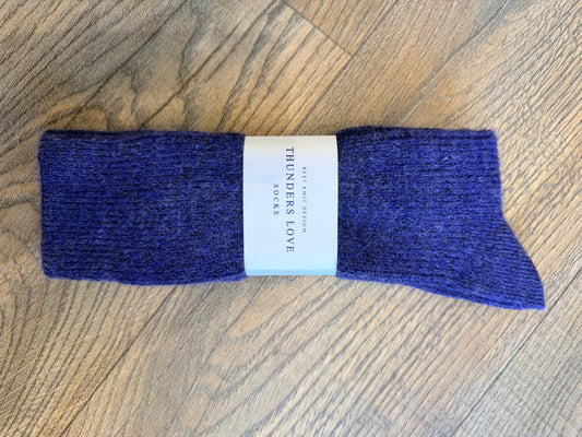 Thunder’s Love Mohair Wool socks blue