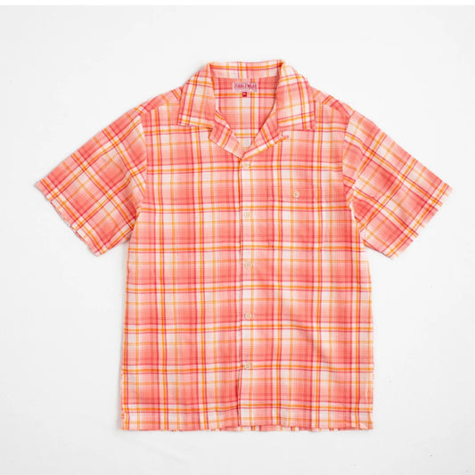 Dubbleware Quincy Madras shirt Pink/Orange Check