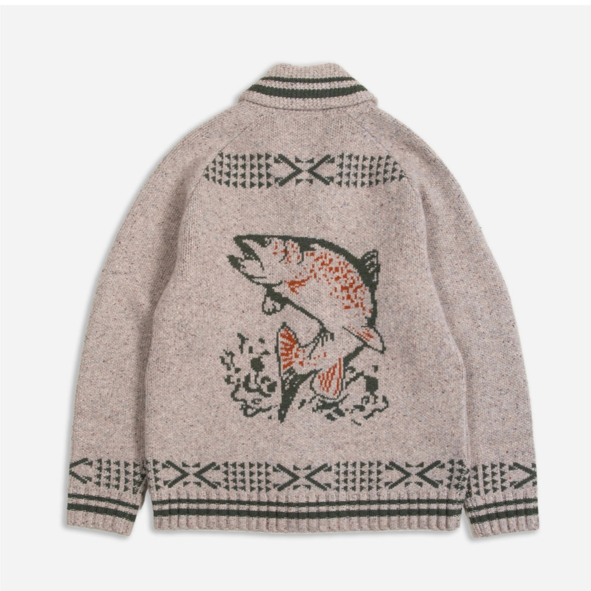 Pendleton Salmon Falls Zip Sweater -Oatmeal