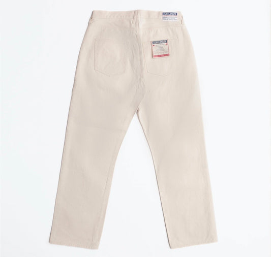 Dubbleware selvedge denim straight leg jeans - ecru