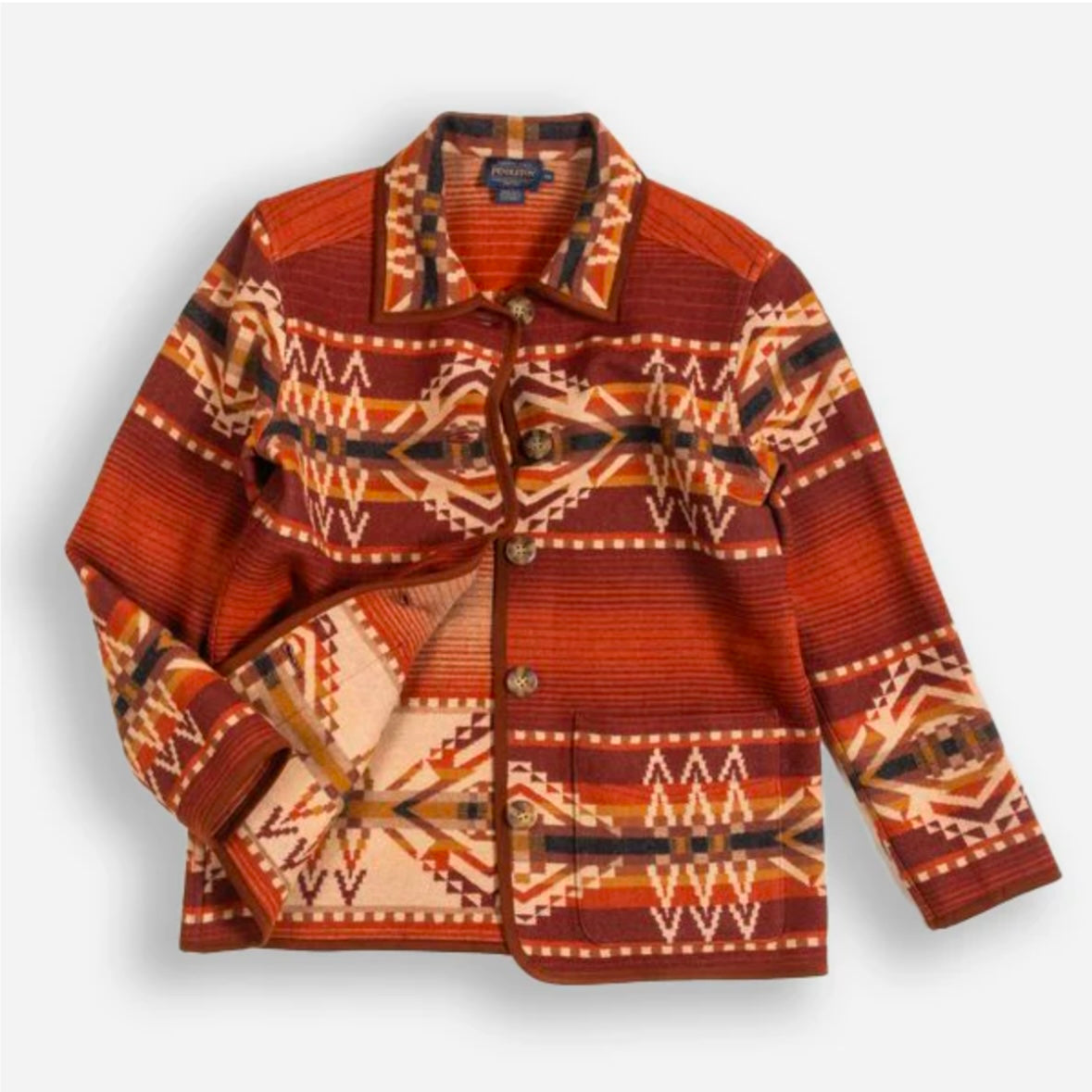 Pendleton women’s Reversible Wool Coat-copper Beacon Rock