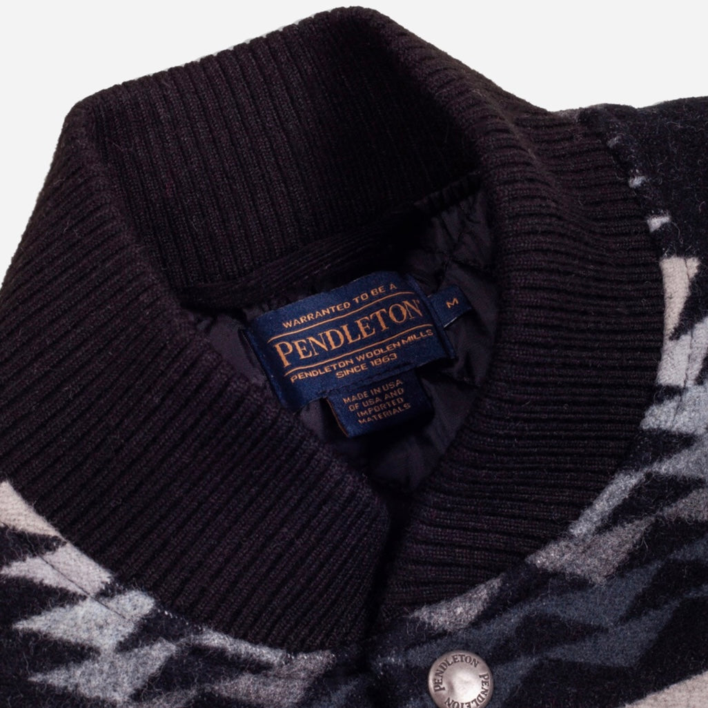 Pendleton Quilted Gorge Varsity Jacket - Harding Black
