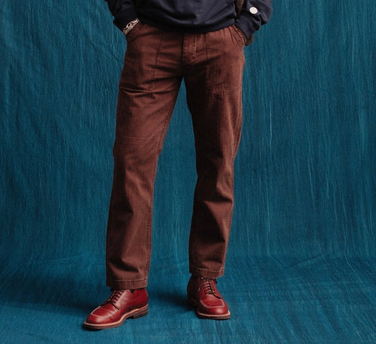 Dubbleware Herringbone Fatigue pants - brown