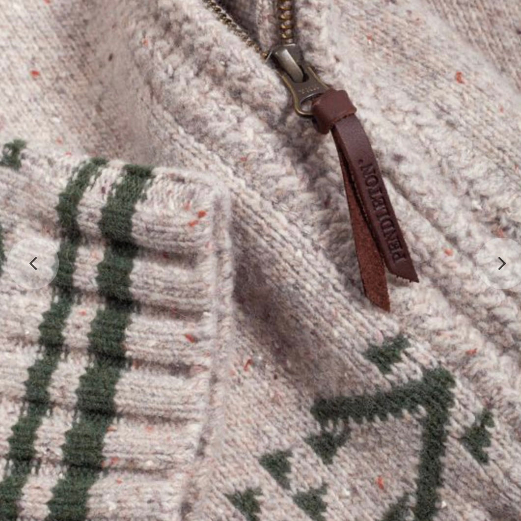 Pendleton Salmon Falls Zip Sweater -Oatmeal