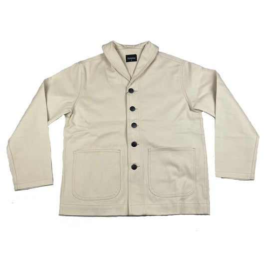 Fulmine USN Natural Denim Shawl Collared Deck Jacket