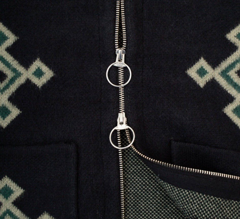 Pendleton Jacquard Motif Zip up Cardigan