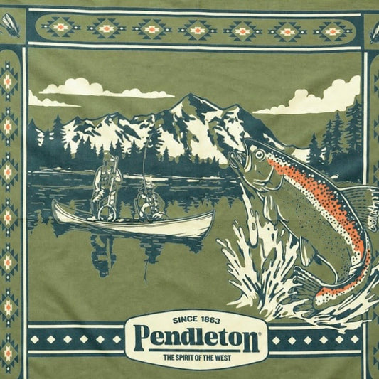 Pendleton cotton bandana - lakeside olive