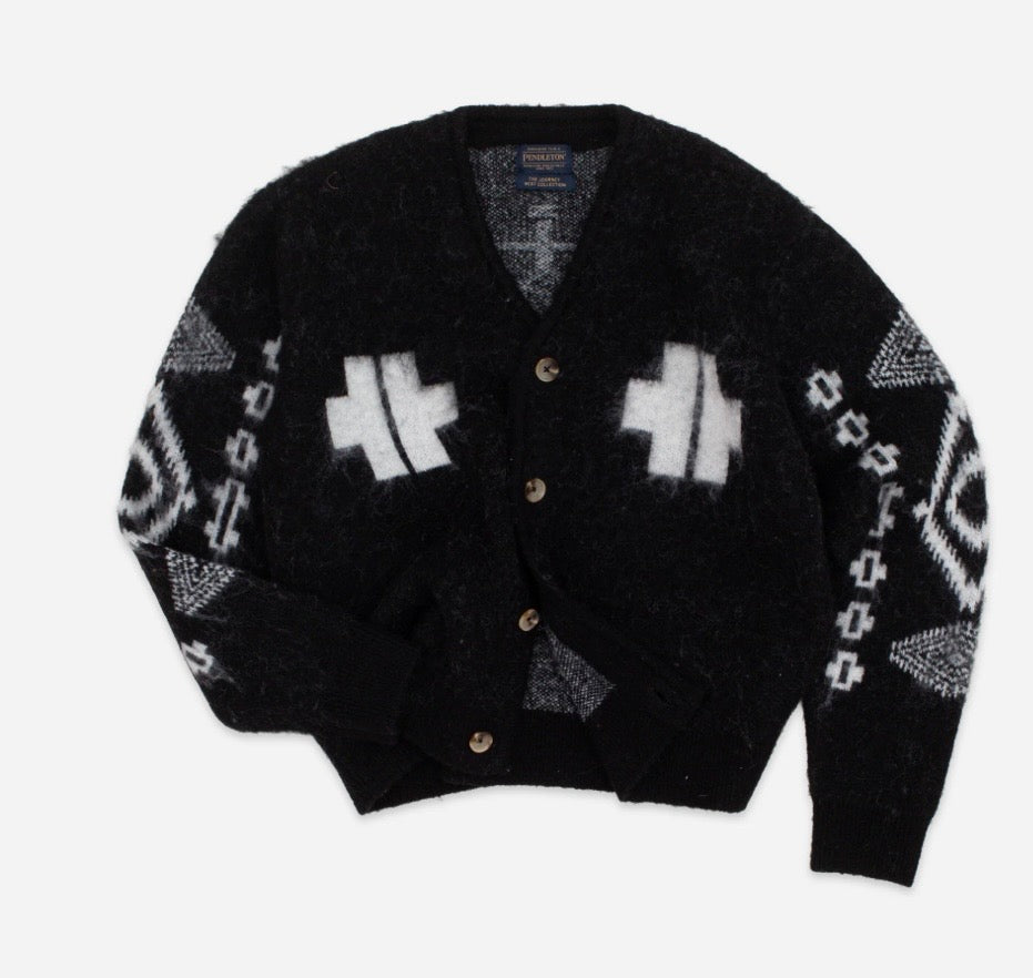 Pendleton Mohair Cardigan - Los Ojos black
