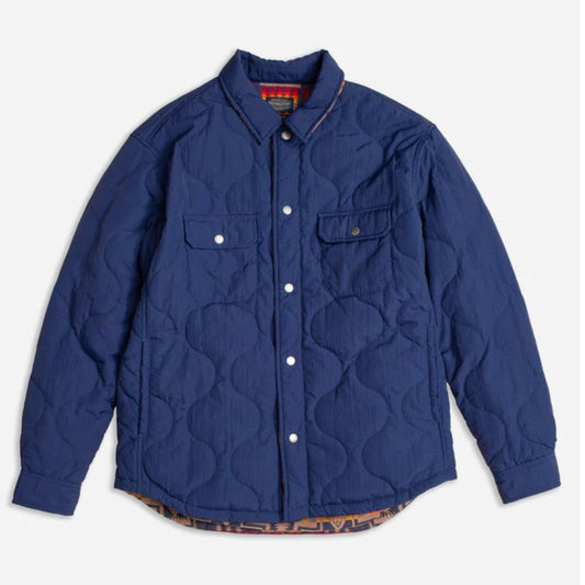 Pendleton Reversible Quilted Overshirt - Harding Navy