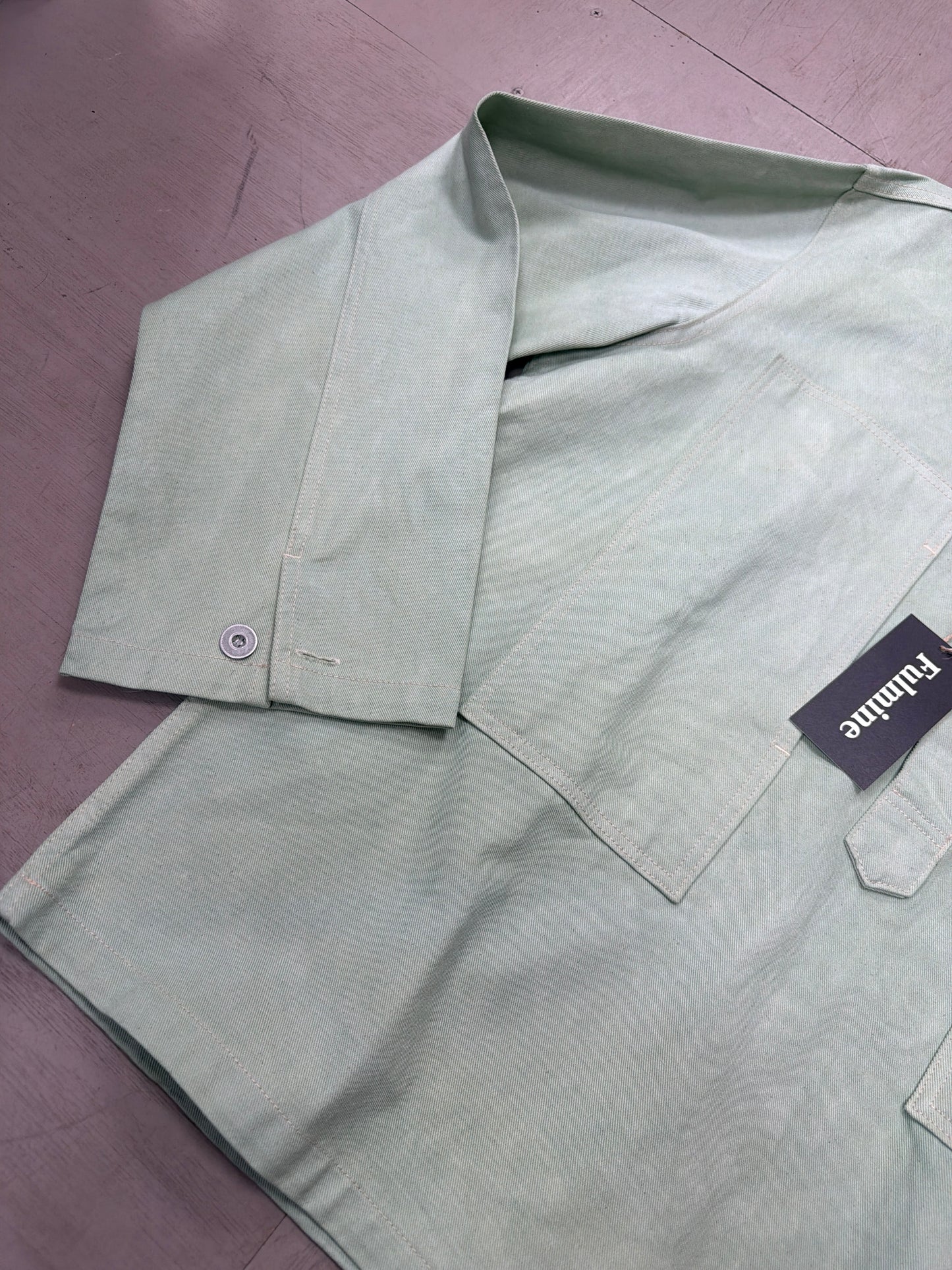 Green Cotton Fulmine Pullover for spring, Heritage Clothing, Quality clothing and garments, Fulmine Yarm, Worldwide delivery