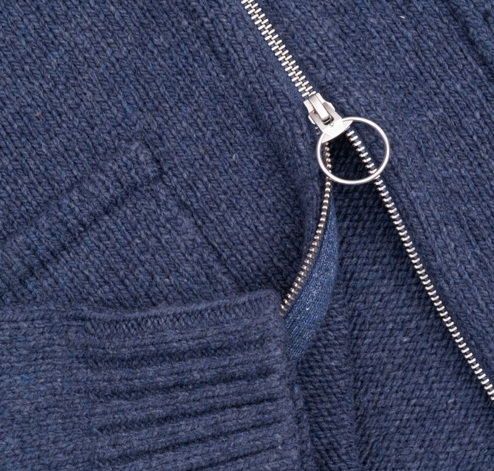 Pendleton Lambswool zip cardigan - Navy