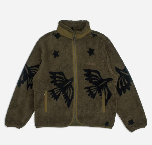 Pendleton jacquard Sherpa fleece jacket - star bird