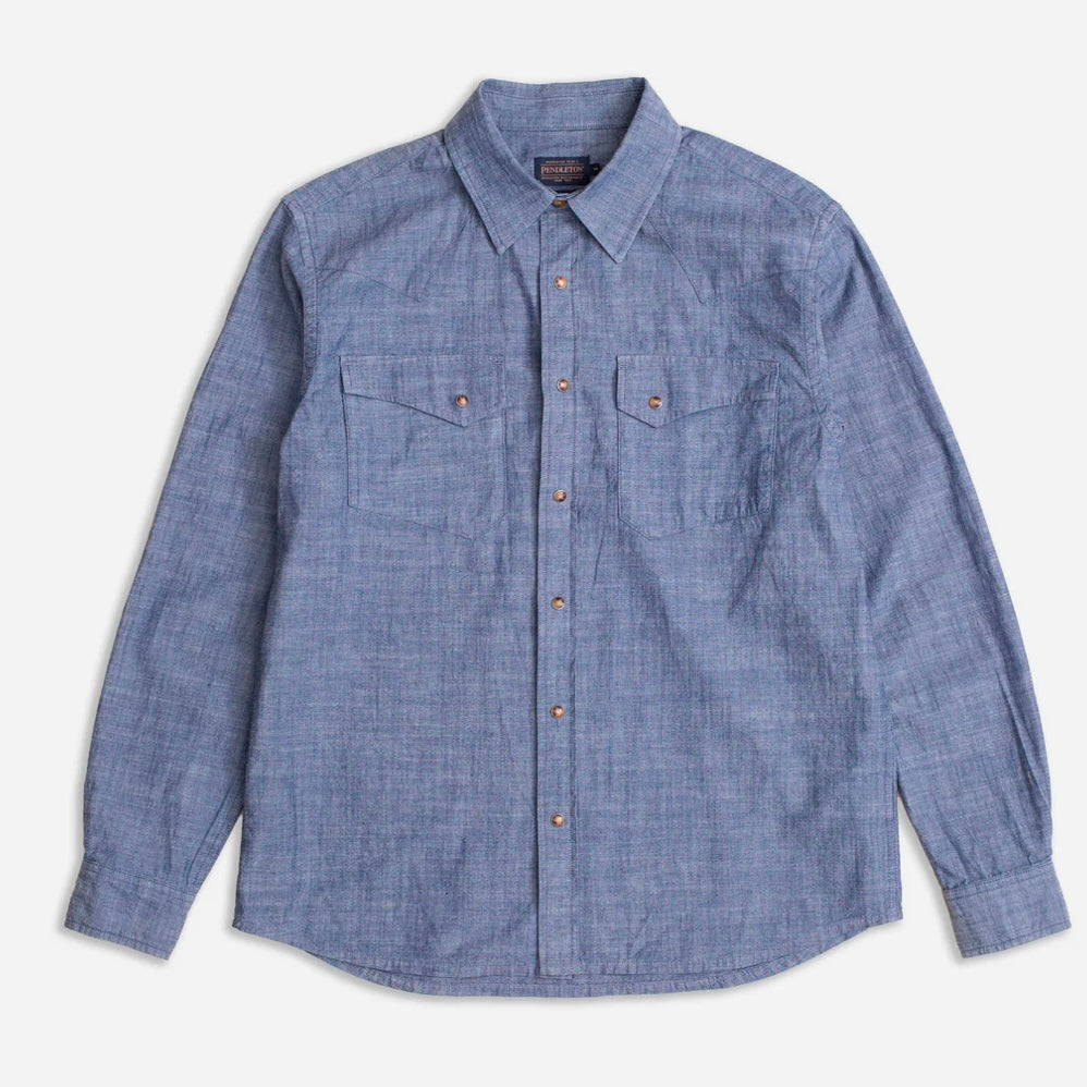 Pendleton Needlework Chandler Chambray Shirt - Indigo