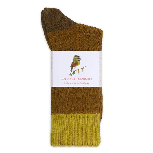 Matt sewell cirl bunting merino sock: Cirl bunting / 11-13