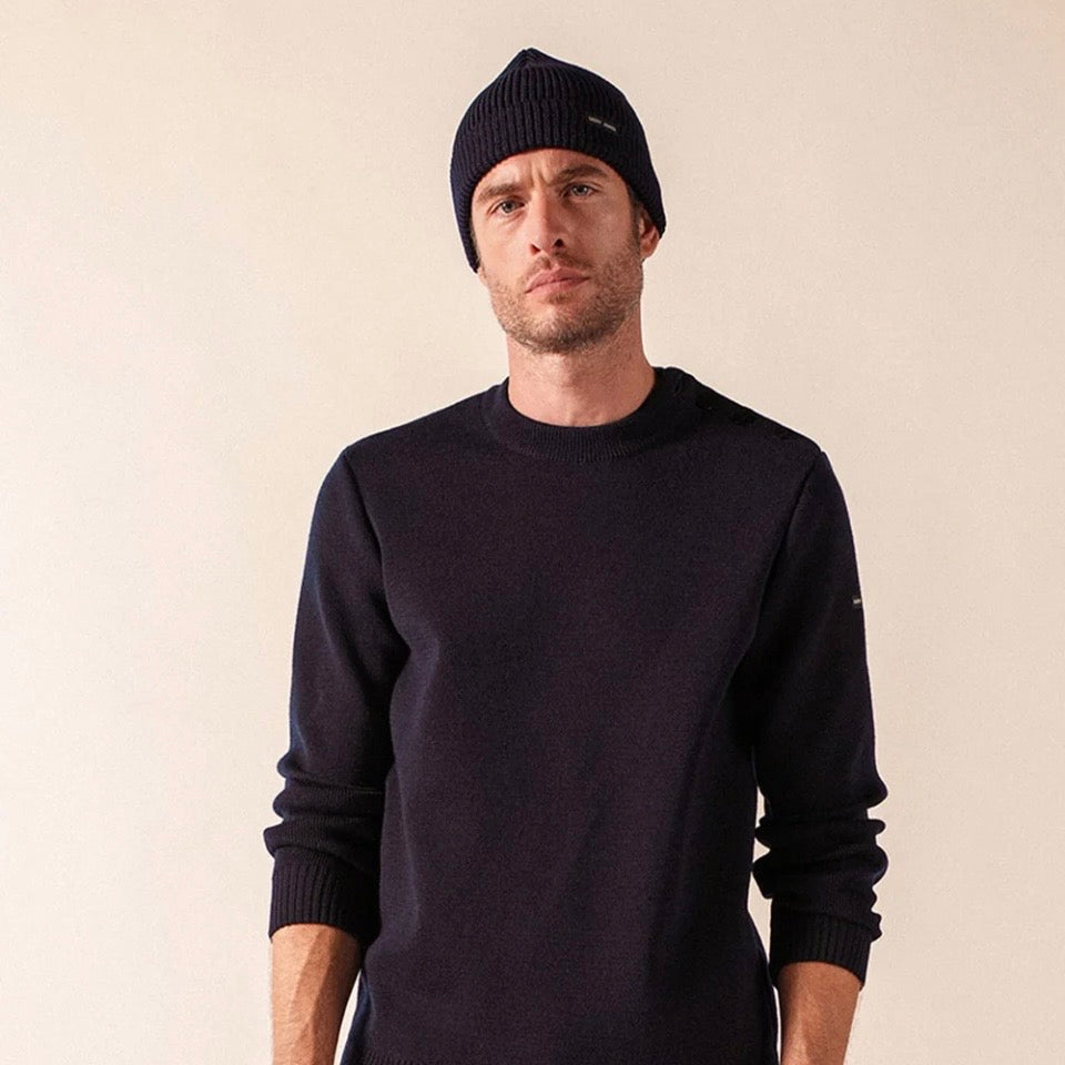 Saint James Perle Beanie Hat Marine