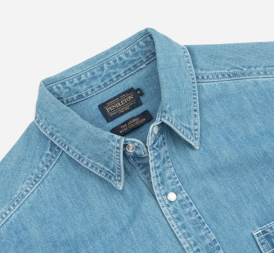 Pendleton denim western work shirt