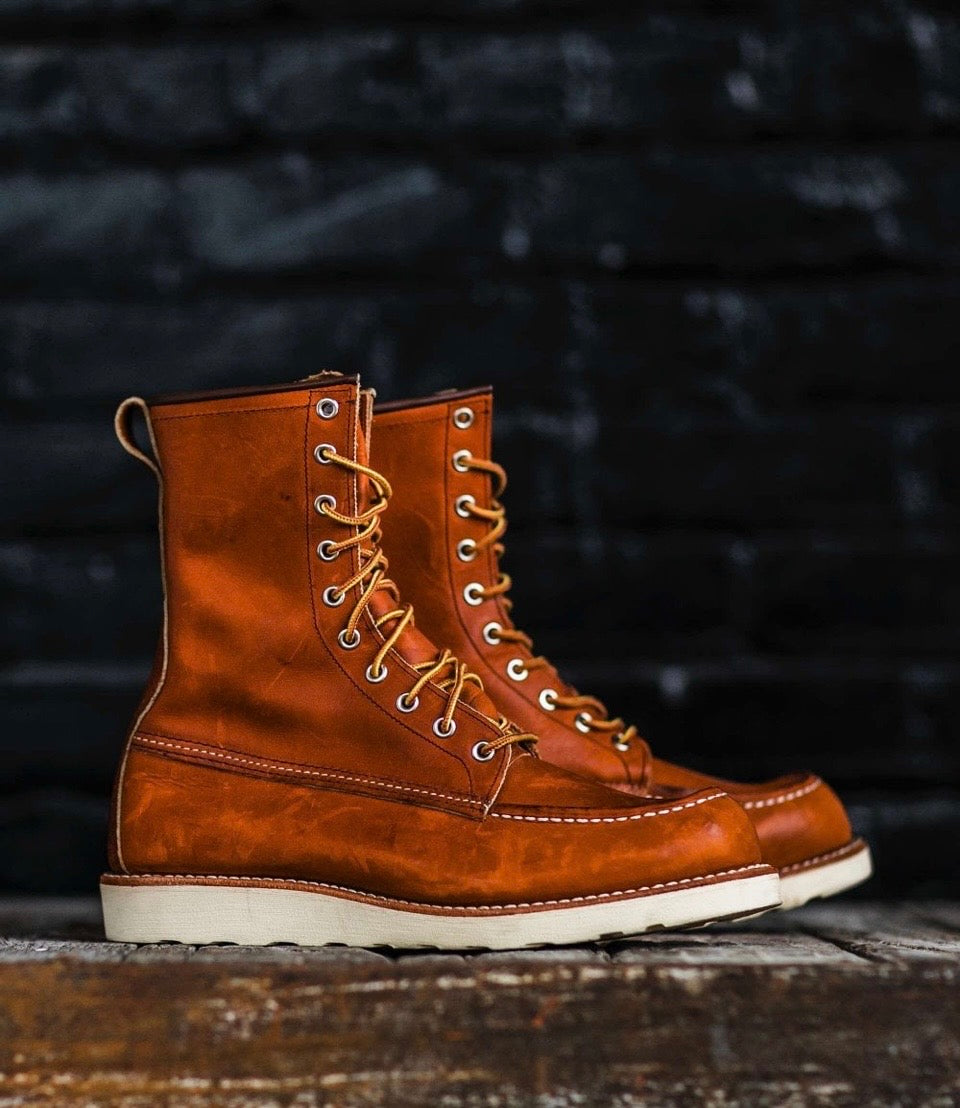 Red Wing 877 Heritage Work 8" Moc Toe Boot in the distinguished Oro Legacy leather â a testament to craftsmanship and heritage menswear. Excellent Quality, Fulmine Yarm North Yorkshire 