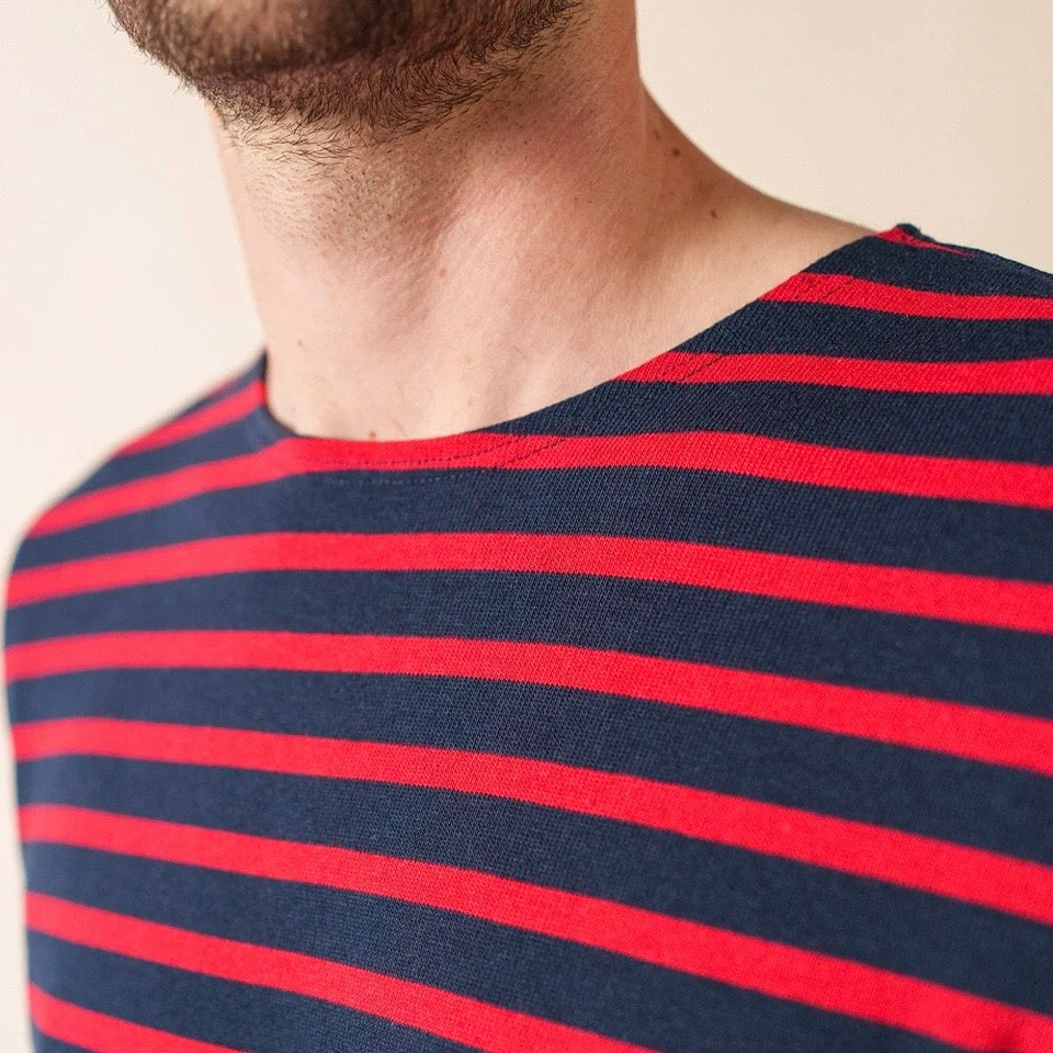 Saint James Meridian Breton Striped top Marine/Tulipe