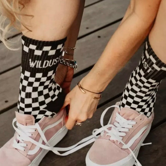 Wildust Sisters checkerboard socks