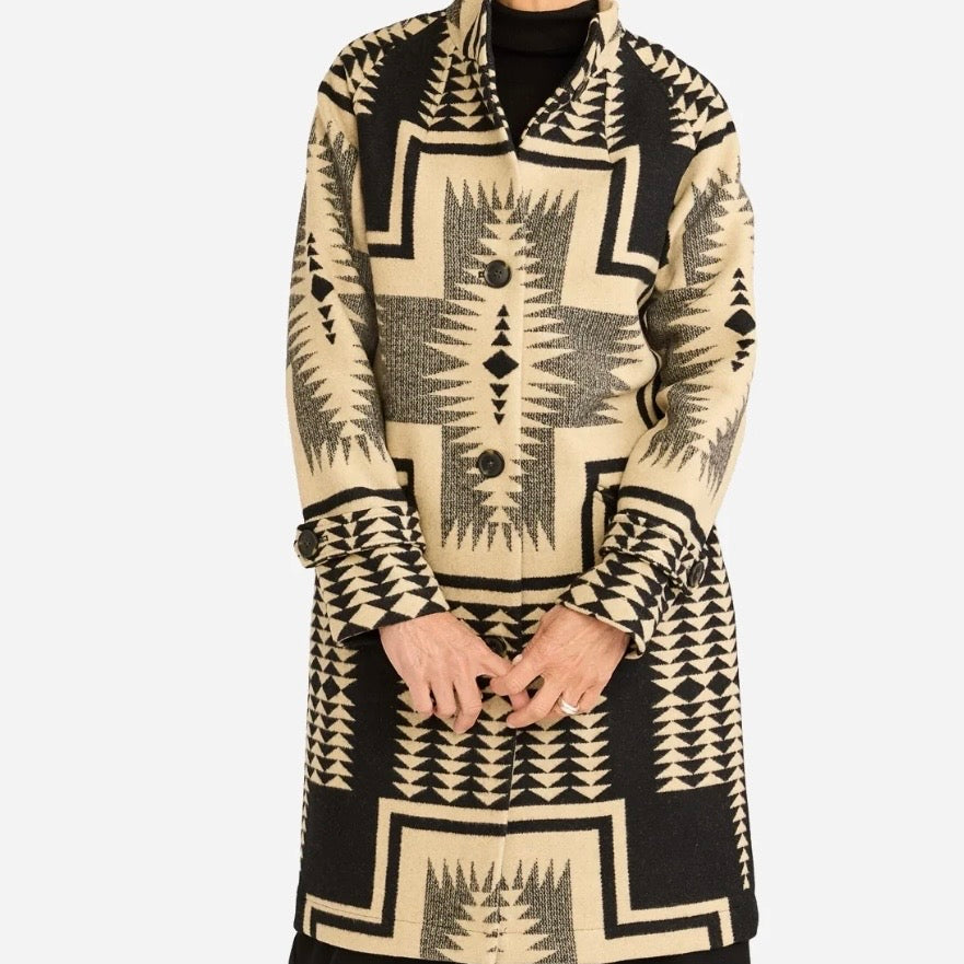 Pendleton women’s wool timberline coat black & cream Harding