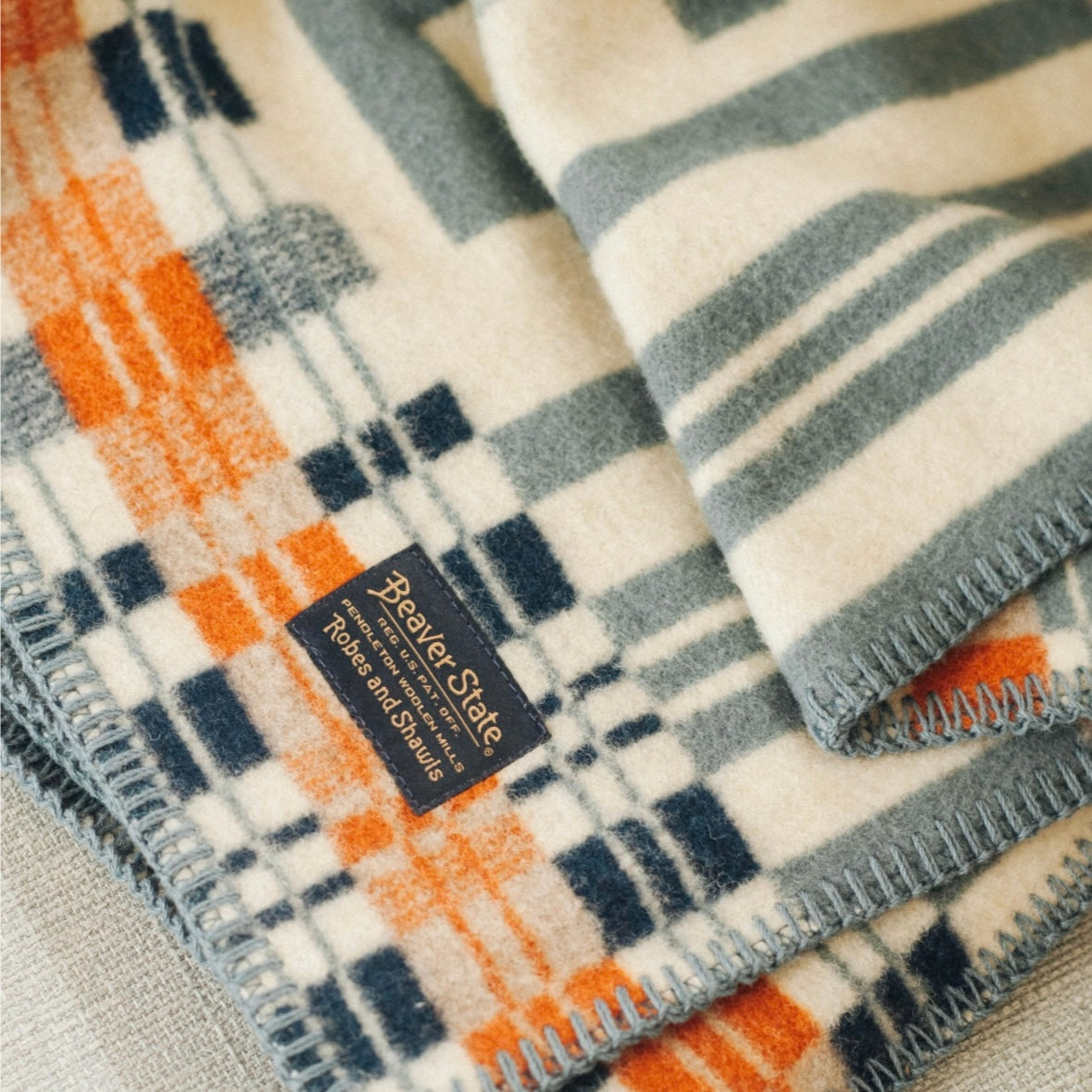 Pendleton jacquard napped-Blue Ridge wool blanket