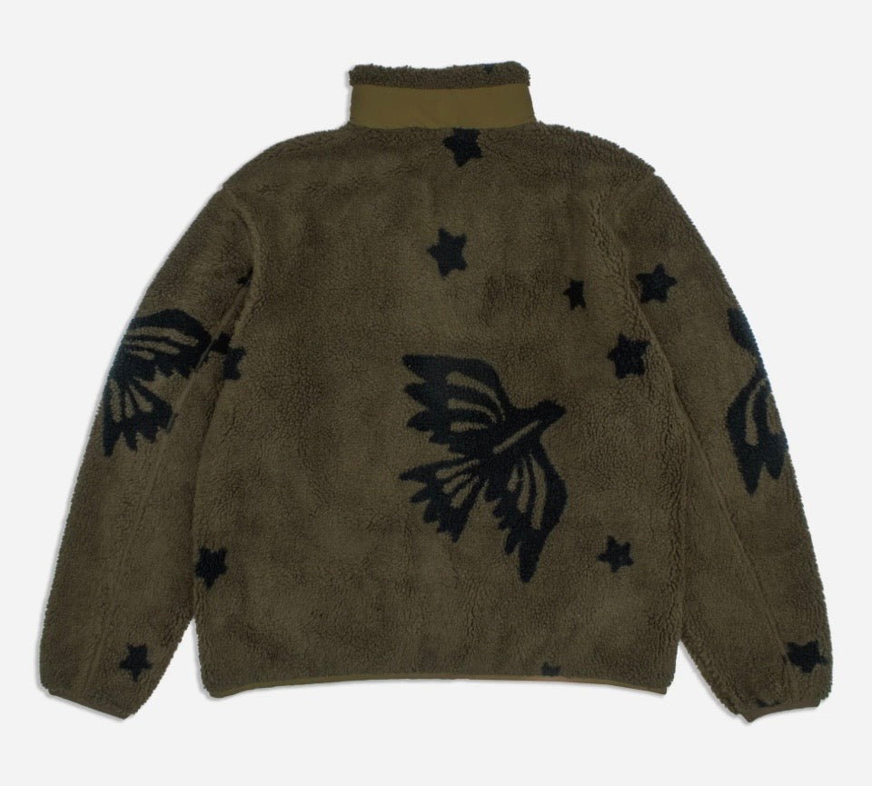 Pendleton jacquard Sherpa fleece jacket - star bird