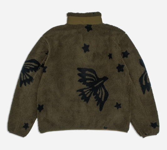 Pendleton jacquard Sherpa fleece jacket - star bird
