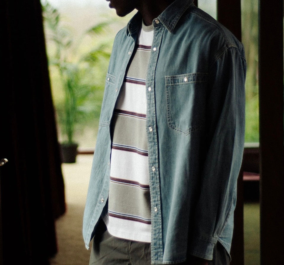 Pendleton denim western work shirt