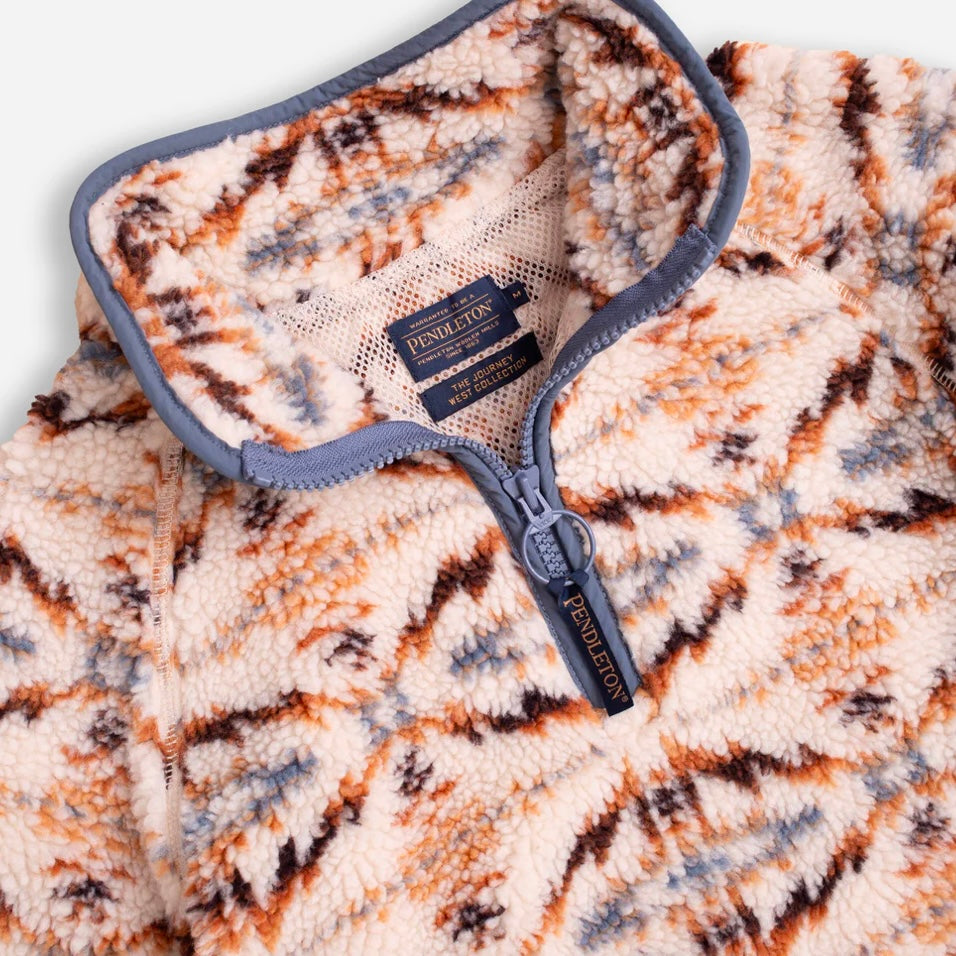 Pendleton Pullover Quarter Zip Fleece Jacket - Trapper Peak