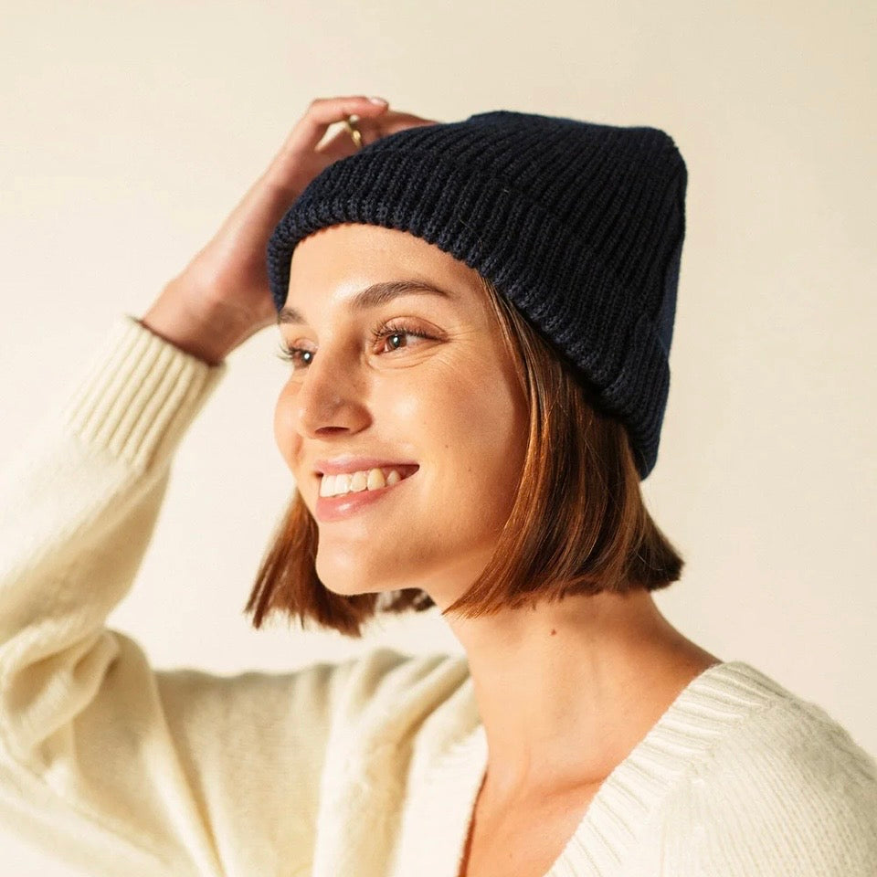 Saint James Perle Beanie Hat Marine